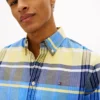 Regular Fit Plaid Stretch Oxford Shirt