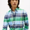 Regular Fit Plaid Stretch Oxford Shirt