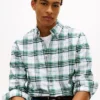Regular Fit Plaid Stretch Oxford Shirt