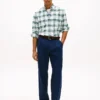 Regular Fit Plaid Stretch Oxford Shirt