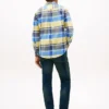 Regular Fit Plaid Stretch Oxford Shirt
