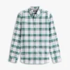 Regular Fit Plaid Stretch Oxford Shirt
