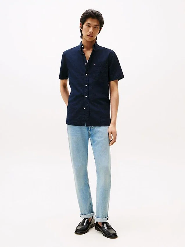 Regular Fit Seersucker Shirt Regular Fit Seersucker Shirt