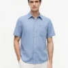 Regular Fit Short-Sleeve Linen-Blend Shirt Regular Fit Short-Sleeve Linen-Blend Shirt