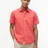 Regular Fit Short-Sleeve Linen-Blend Shirt Regular Fit Short-Sleeve Linen-Blend Shirt