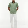 Regular Fit Short-Sleeve Linen-Blend Shirt Regular Fit Short-Sleeve Linen-Blend Shirt