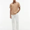 Regular Fit Short-Sleeve Linen-Blend Shirt Regular Fit Short-Sleeve Linen-Blend Shirt