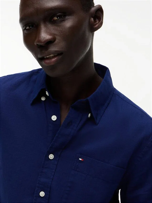 Regular Fit Short-Sleeve Linen-Blend Shirt Regular Fit Short-Sleeve Linen-Blend Shirt