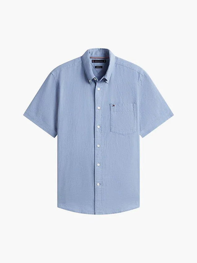 Regular Fit Short-Sleeve Linen-Blend Shirt Regular Fit Short-Sleeve Linen-Blend Shirt