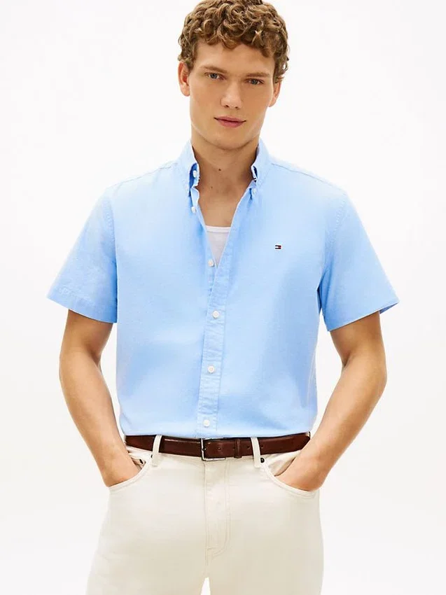 Regular Fit Short-Sleeve Oxford Shirt Regular Fit Short-Sleeve Oxford Shirt