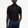 Regular Fit Smooth Cotton Zip Polo Regular Fit Smooth Cotton Zip Polo