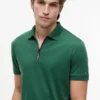 Regular Fit Smooth Cotton Zip Polo Regular Fit Smooth Cotton Zip Polo