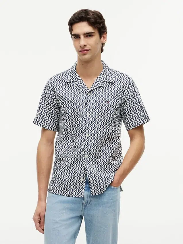 Regular Fit Solar Print Camp Shirt Regular Fit Solar Print Camp Shirt