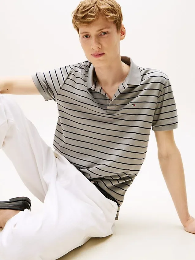 Regular Fit Stripe Cotton Polo Regular Fit Stripe Cotton Polo