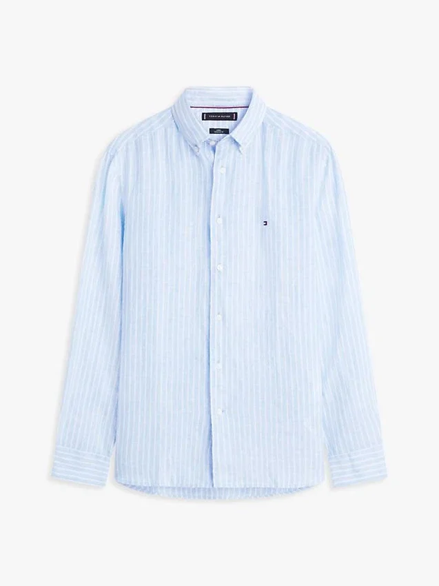 Regular Fit Stripe Linen Shirt Regular Fit Stripe Linen Shirt