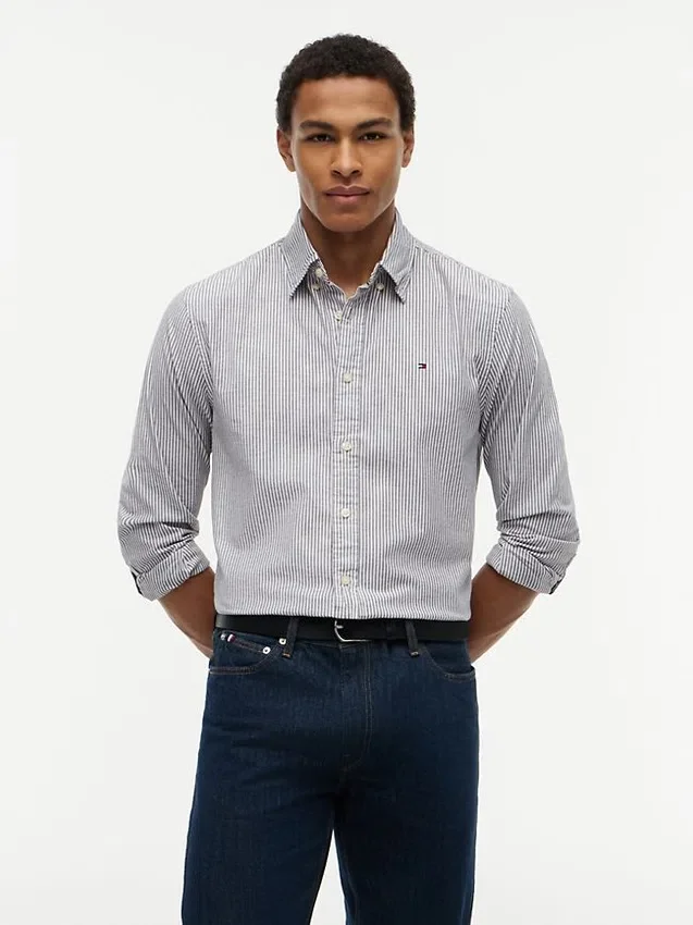 Regular Fit Stripe Stretch Oxford Shirt Regular Fit Stripe Stretch Oxford Shirt