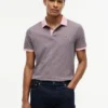 Regular Fit Striped Interlock Polo
