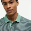 Regular Fit Striped Interlock Polo