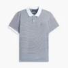 Regular Fit Striped Interlock Polo