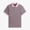 Regular Fit Striped Interlock Polo