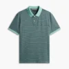 Regular Fit Striped Interlock Polo