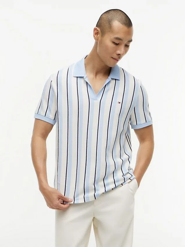 Regular Fit Striped Knit Polo Regular Fit Striped Knit Polo
