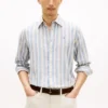 Regular Fit Striped Linen-Blend Shirt Regular Fit Striped Linen-Blend Shirt