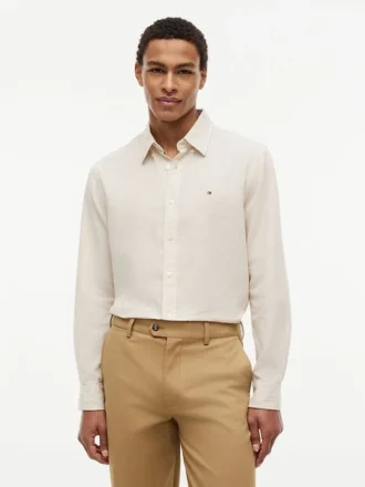 Regular Fit Striped Linen-Blend Shirt Regular Fit Striped Linen-Blend Shirt