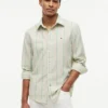 Regular Fit Striped Linen-Blend Shirt Regular Fit Striped Linen-Blend Shirt