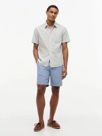 Regular Fit Striped Linen-Blend Shirt Regular Fit Striped Linen-Blend Shirt