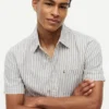 Regular Fit Striped Linen-Blend Shirt Regular Fit Striped Linen-Blend Shirt