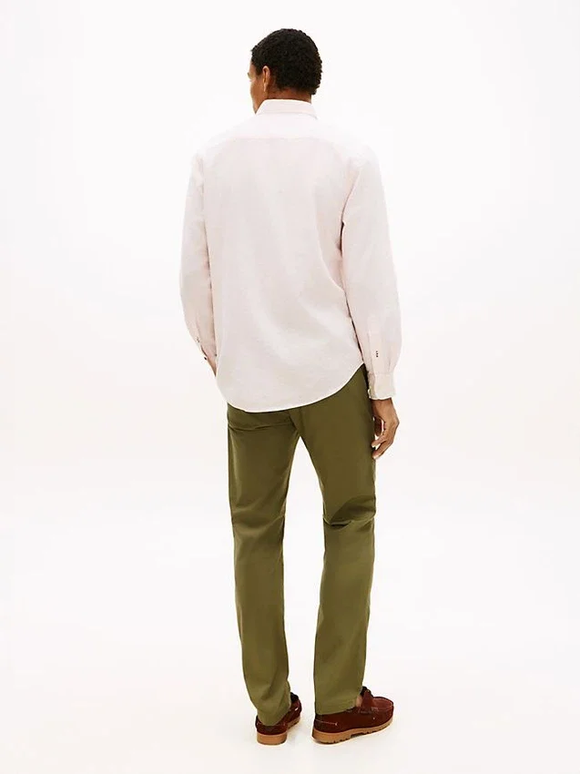 Regular Fit Striped Linen-Blend Shirt Regular Fit Striped Linen-Blend Shirt