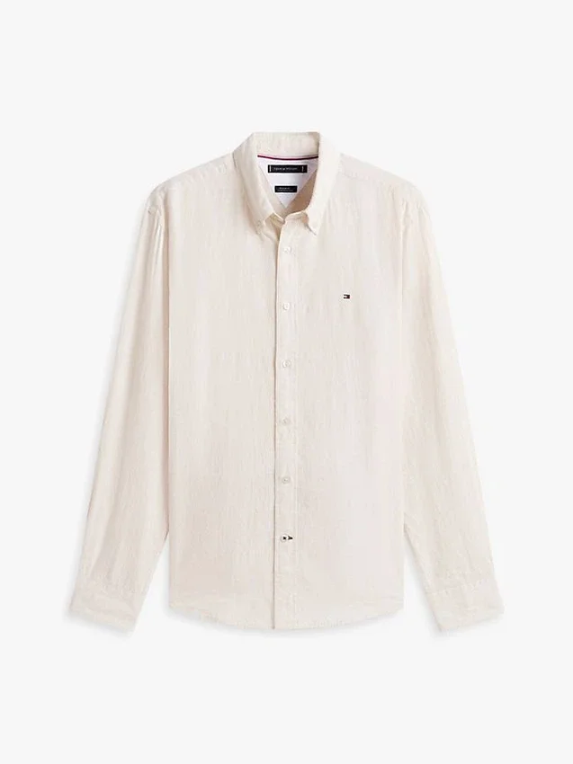 Regular Fit Striped Linen-Blend Shirt Regular Fit Striped Linen-Blend Shirt