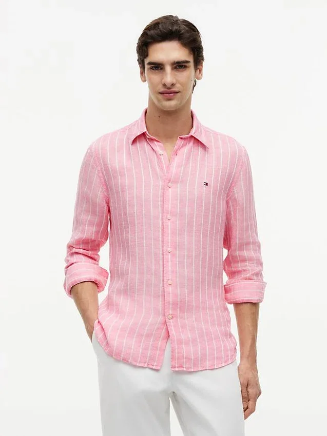Regular Fit Striped Linen Shirt Regular Fit Striped Linen Shirt