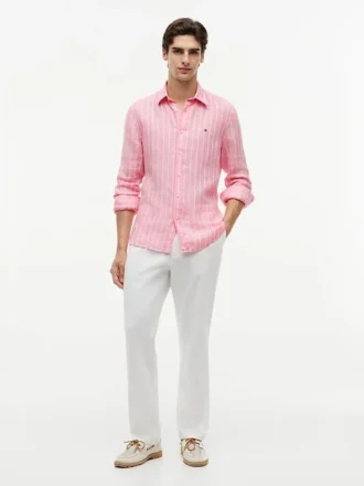 Regular Fit Striped Linen Shirt