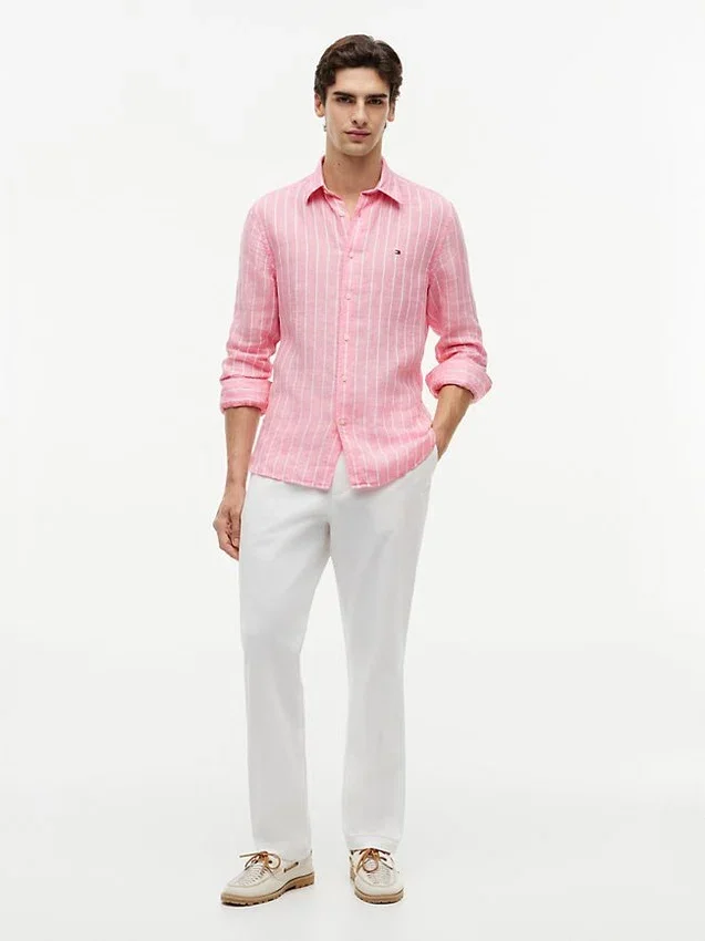 Regular Fit Striped Linen Shirt Regular Fit Striped Linen Shirt