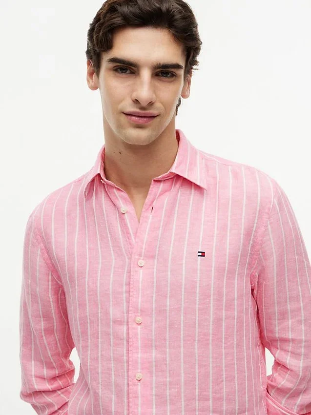 Regular Fit Striped Linen Shirt Regular Fit Striped Linen Shirt