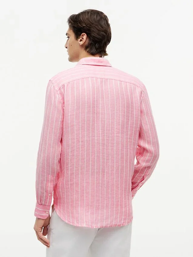Regular Fit Striped Linen Shirt Regular Fit Striped Linen Shirt