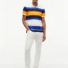 Regular Fit Striped Pique Polo Regular Fit Striped Pique Polo