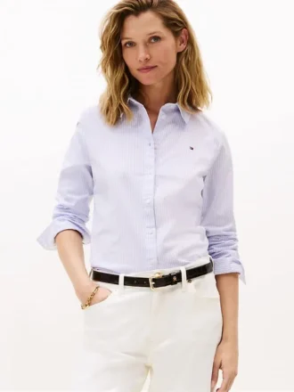 Regular Fit Striped Stretch Oxford Shirt
