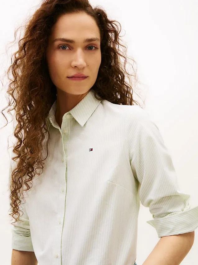 Regular Fit Striped Stretch Oxford Shirt Regular Fit Striped Stretch Oxford Shirt