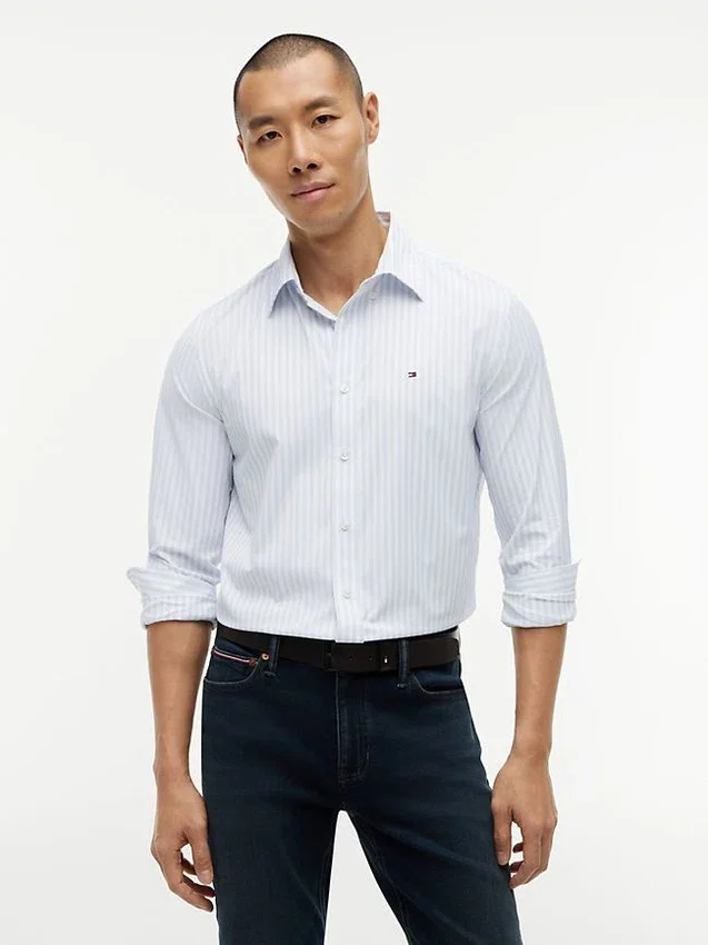 Regular Fit Striped TH Performance Shirt Regular Fit Striped TH Performance Shirt