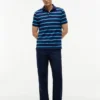 Regular Fit Striped Wicking Polo Regular Fit Striped Wicking Polo