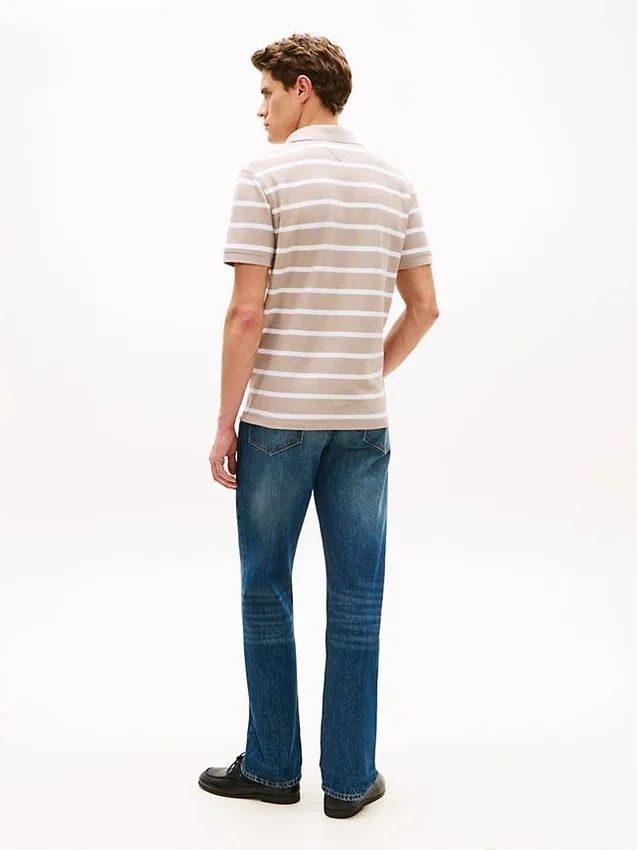 Regular Fit Striped Wicking Polo Regular Fit Striped Wicking Polo