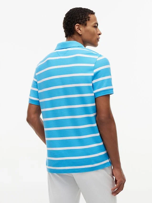 Regular Fit Striped Wicking Polo Regular Fit Striped Wicking Polo