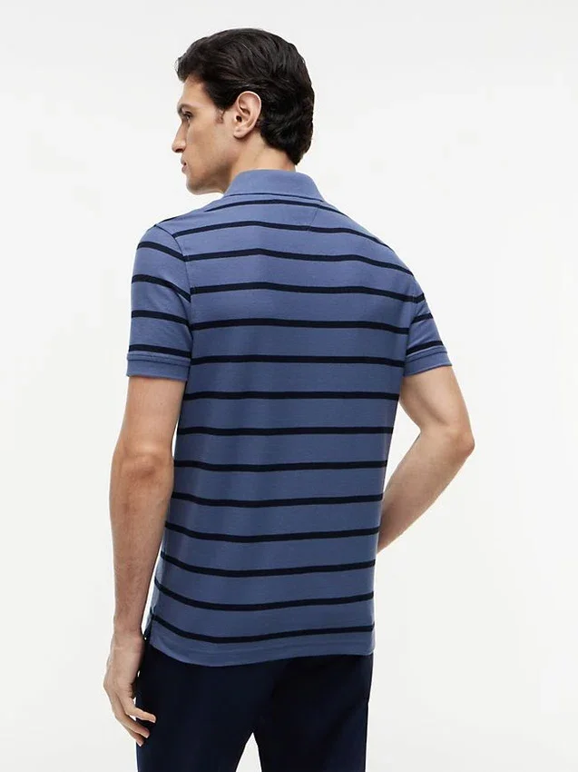 Regular Fit Striped Wicking Polo Regular Fit Striped Wicking Polo