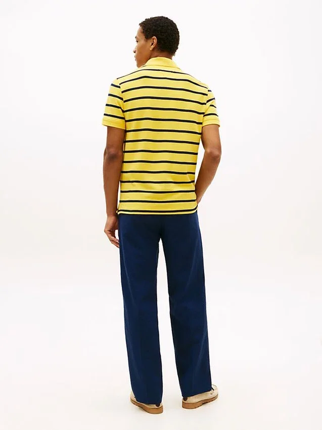 Regular Fit Striped Wicking Polo Regular Fit Striped Wicking Polo