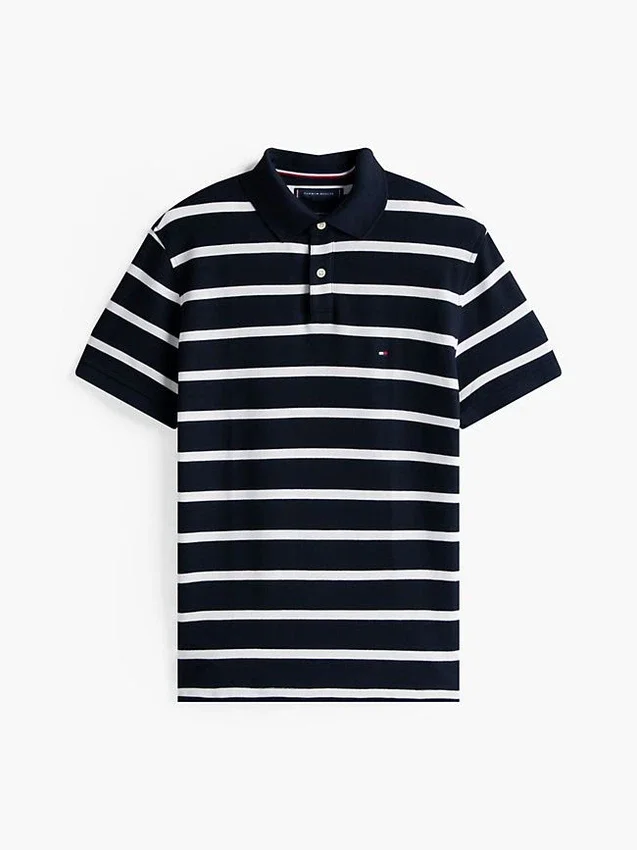 Regular Fit Striped Wicking Polo Regular Fit Striped Wicking Polo
