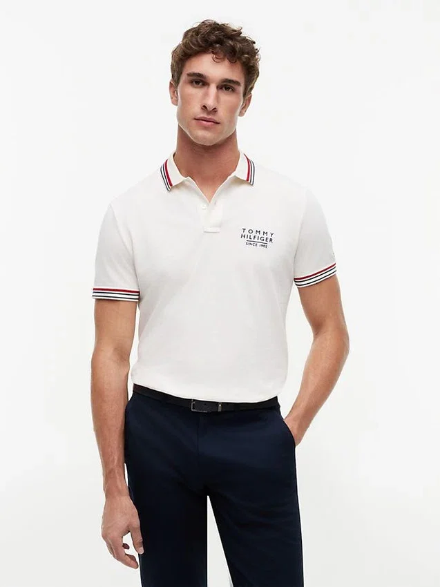 Regular Fit Tipped Smooth Cotton Polo Regular Fit Tipped Smooth Cotton Polo