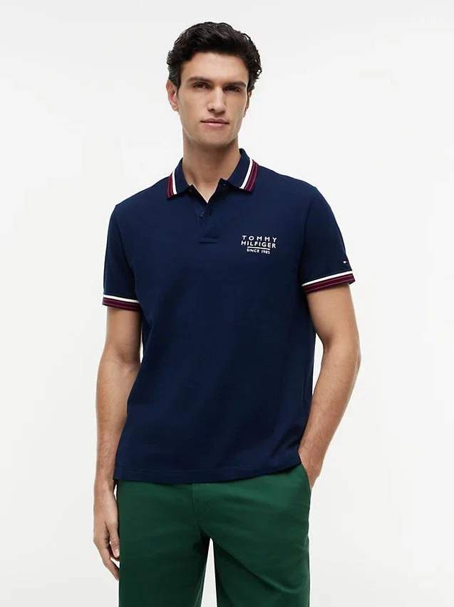 Regular Fit Tipped Smooth Cotton Polo Regular Fit Tipped Smooth Cotton Polo